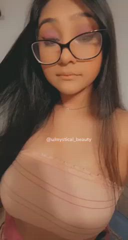Just wanted to show you my new glasses, and my tits : video clip
