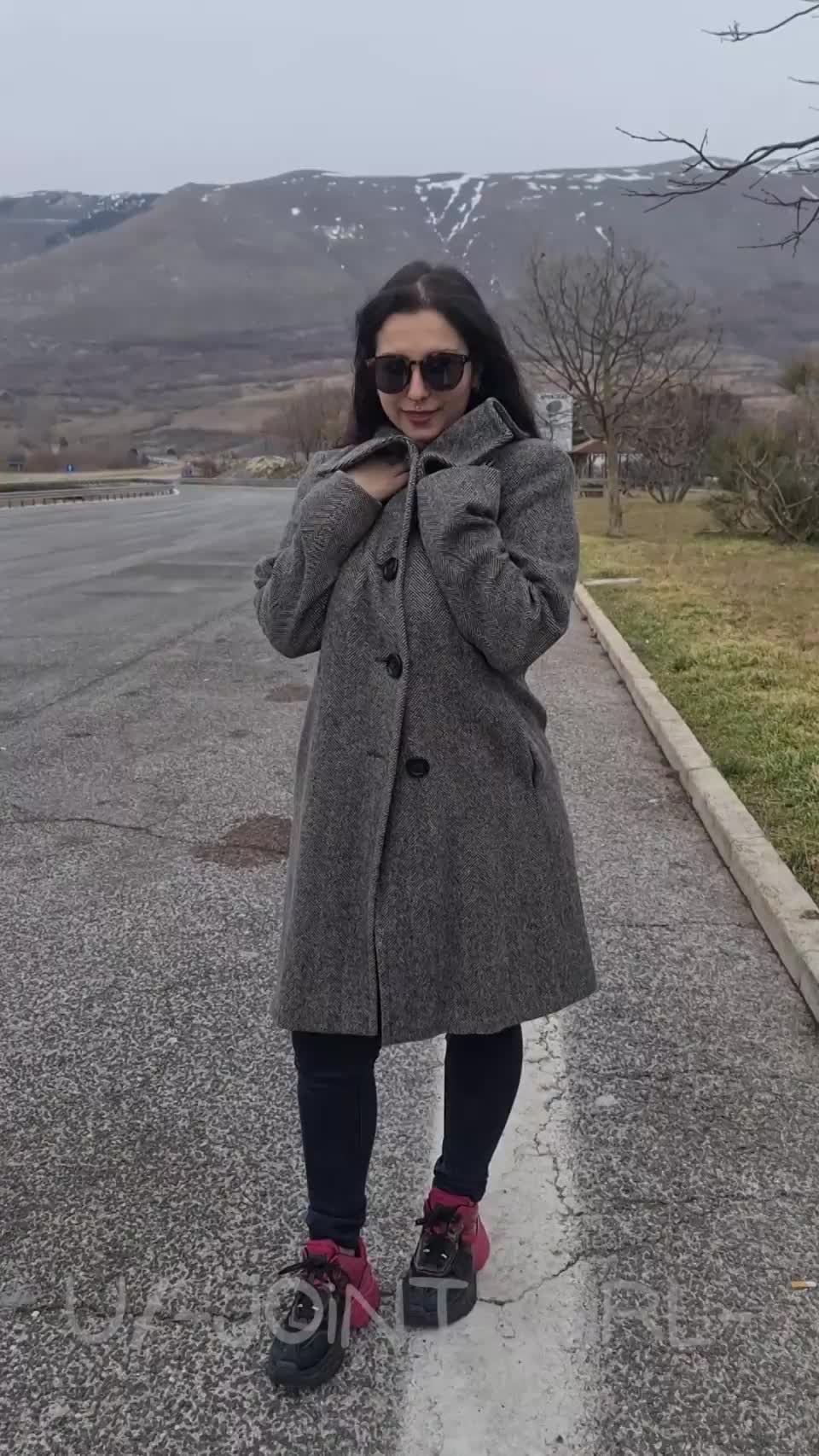 A busty hitchhiker needs a ride, would you stop? : video clip