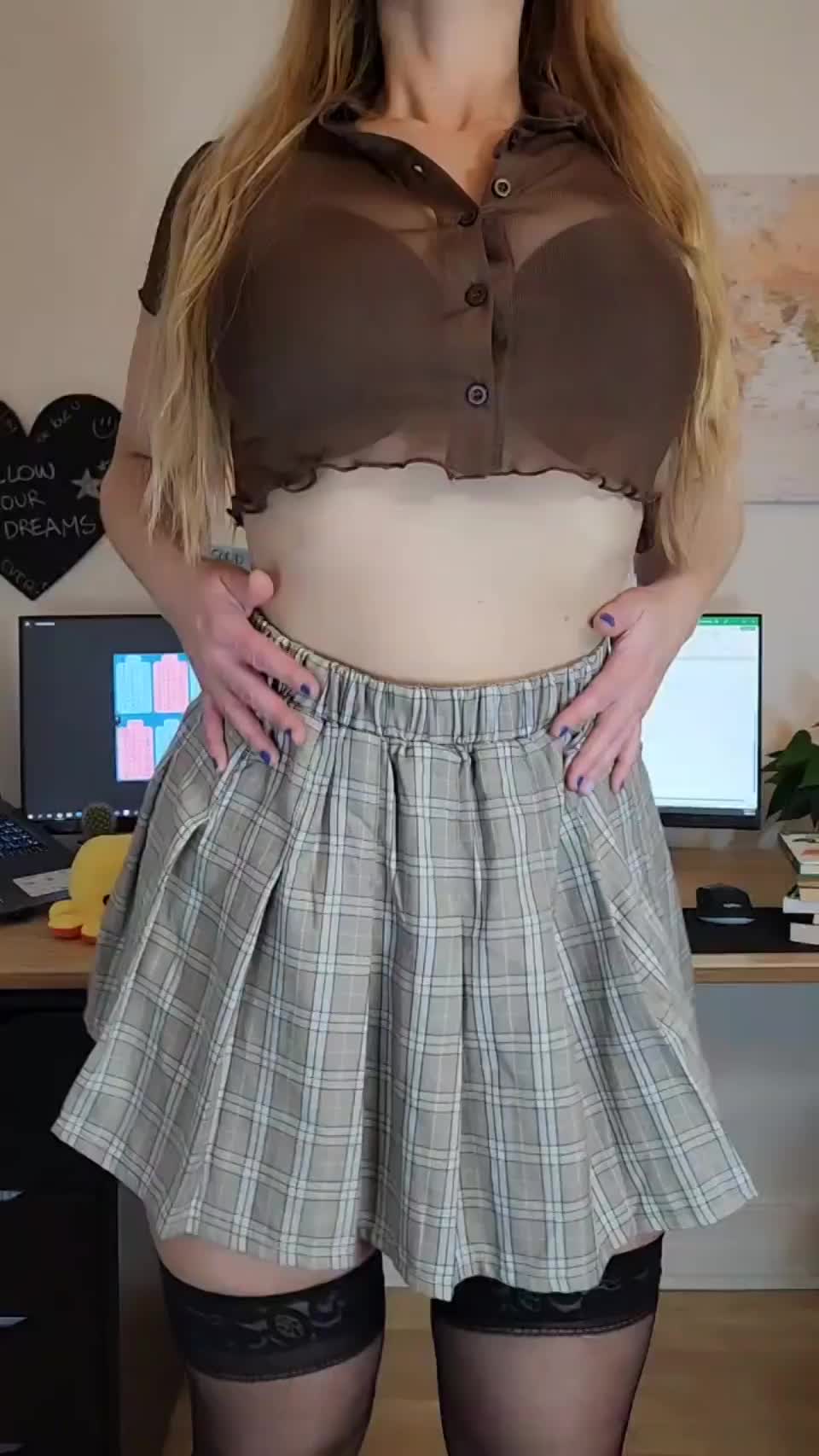pale teacher with huge boobs are the hottest : video clip
