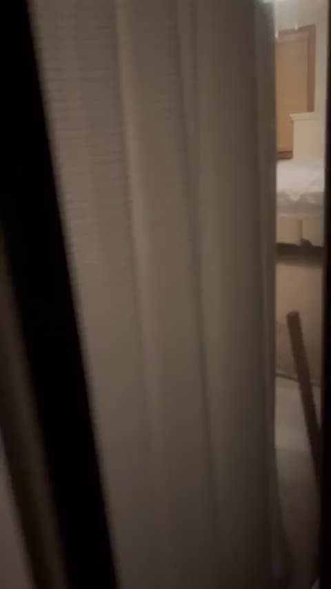 Hubby watching me with bull from the deck : video clip