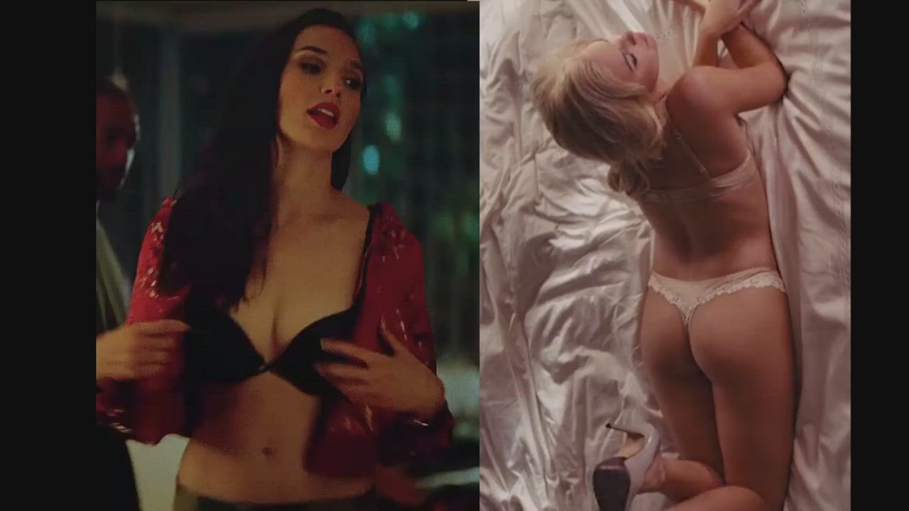 One night with Wonder Woman & Harley Quinn, what kinks do you have in mind? [Gal Gadot, Margot Robbie] : video clip