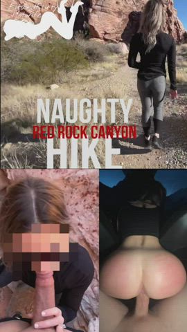 Got a little naughty on the trail but kept getting caught so went back to the car and needless to say I left the canyon full of cum from both ends & satisfied in more ways than one 😈 : video clip