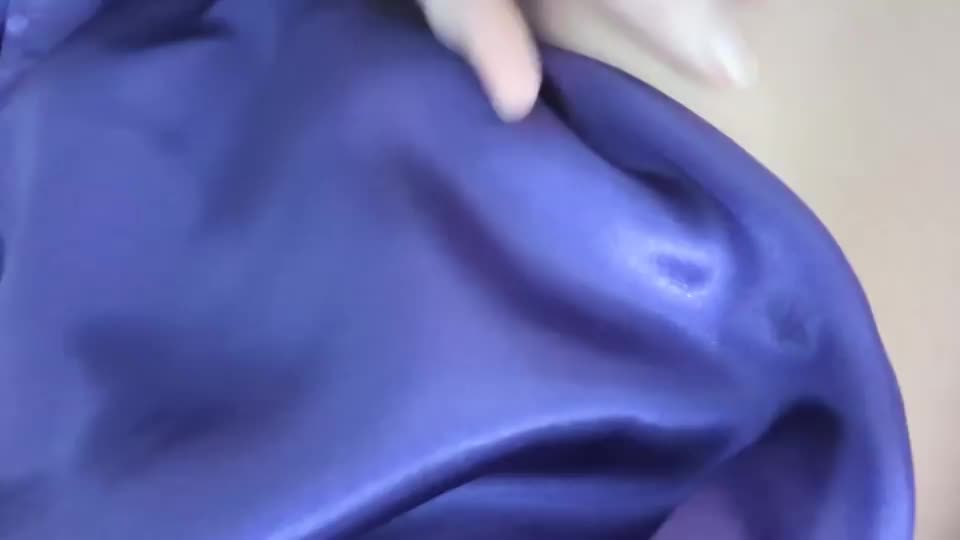 Purple satin on pussy : video clip