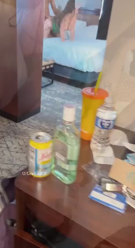 Hubby walked in the room & I was already getting started : video clip
