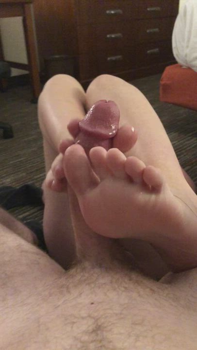 Would you like to feel my soft soles on your cock? <3 (f18) : video clip