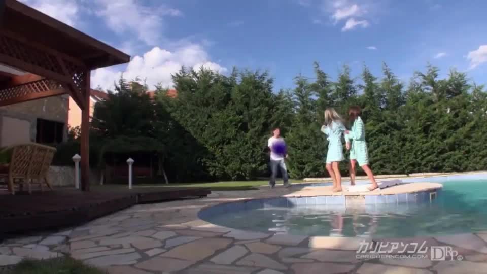 Stopping Time At The Pool And Having Fun With Gina Gerson And Marica Hase : video clip