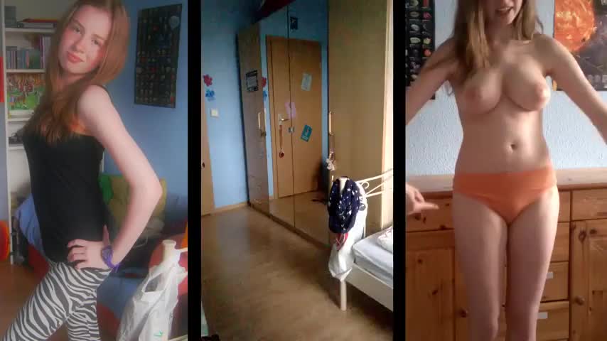 Adorable Teen With Great Tits Being Goofy And Showing Off Her Goods! : video clip