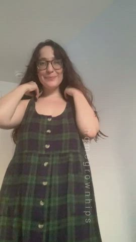 What my thick flannel dress hides : video clip