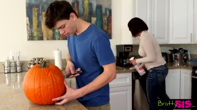 Pranking His Little Sister During Halloween : video clip