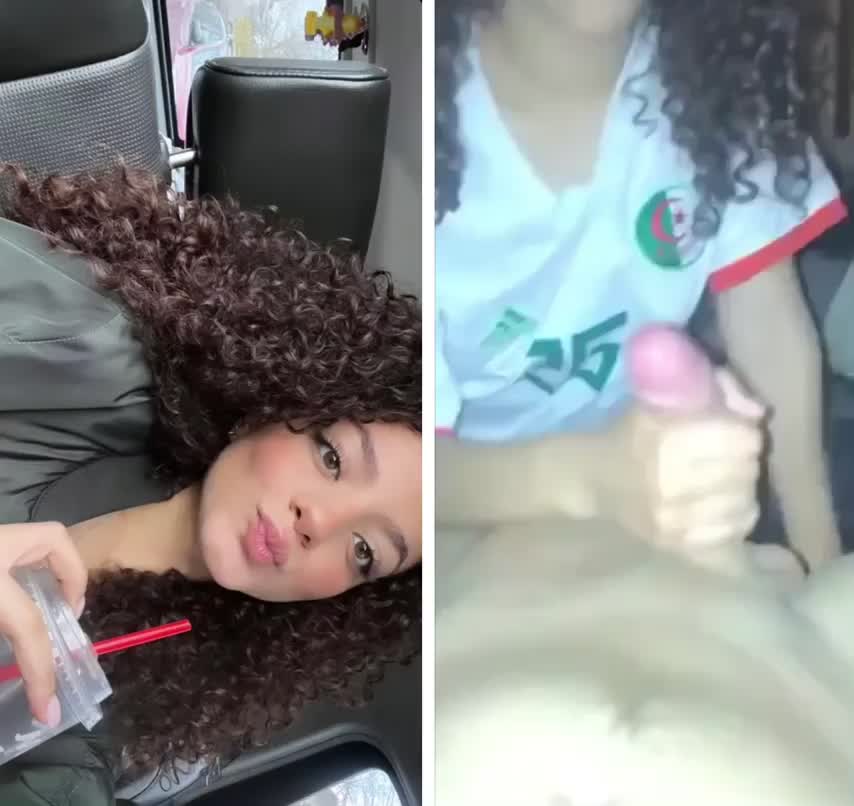 Cute curly haired beauty makes for a good cocksucking slut : video clip
