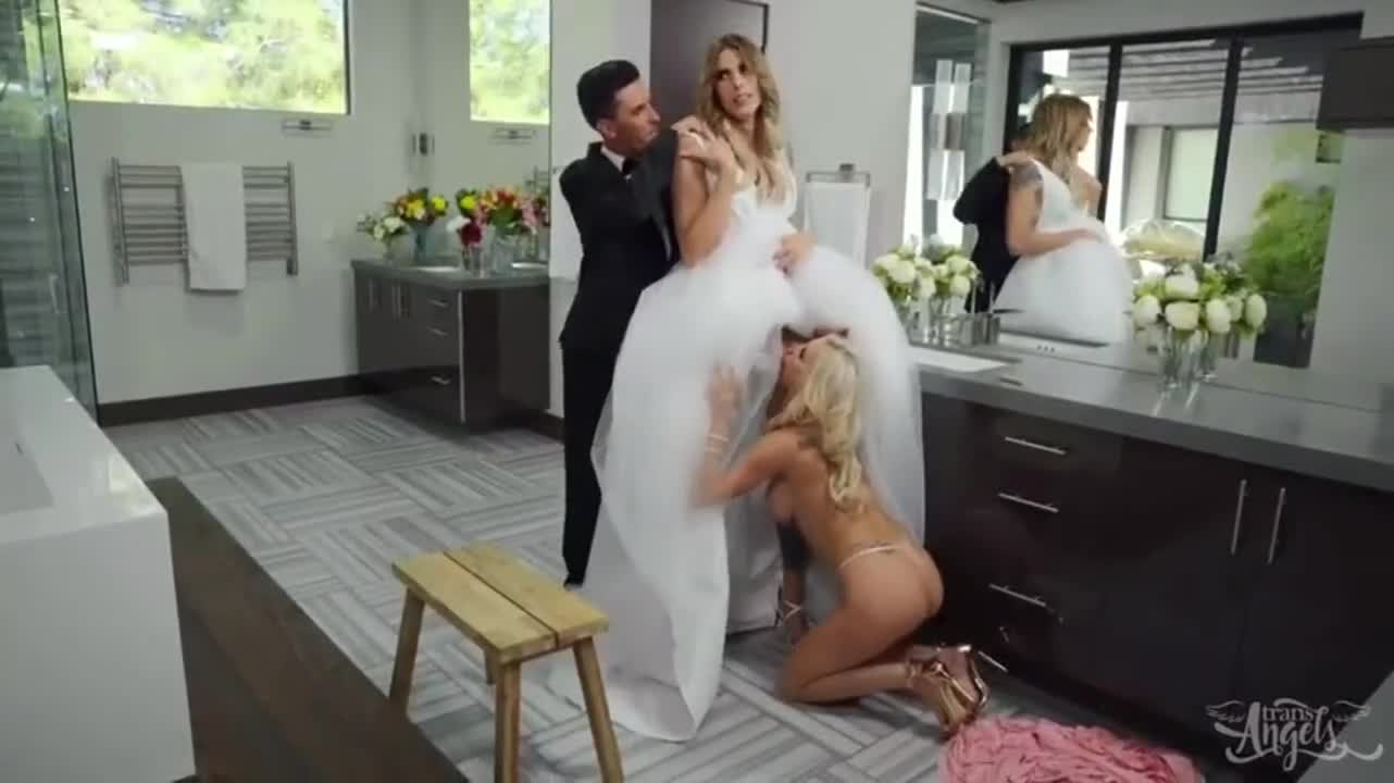 don't think a shecock ever looks better than in a wedding dress : video clip