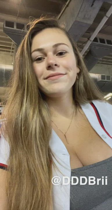 Took them out yesterday at the Marlins game👅 [OC] [GIF] : video clip