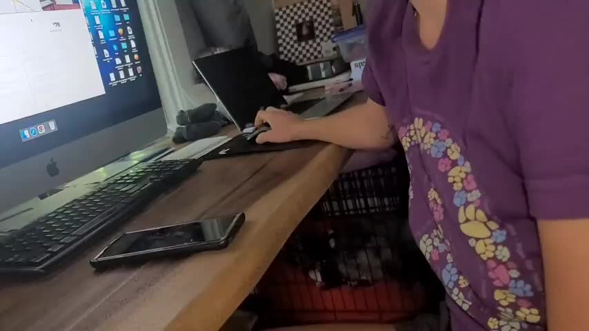At least she's touching it. : video clip