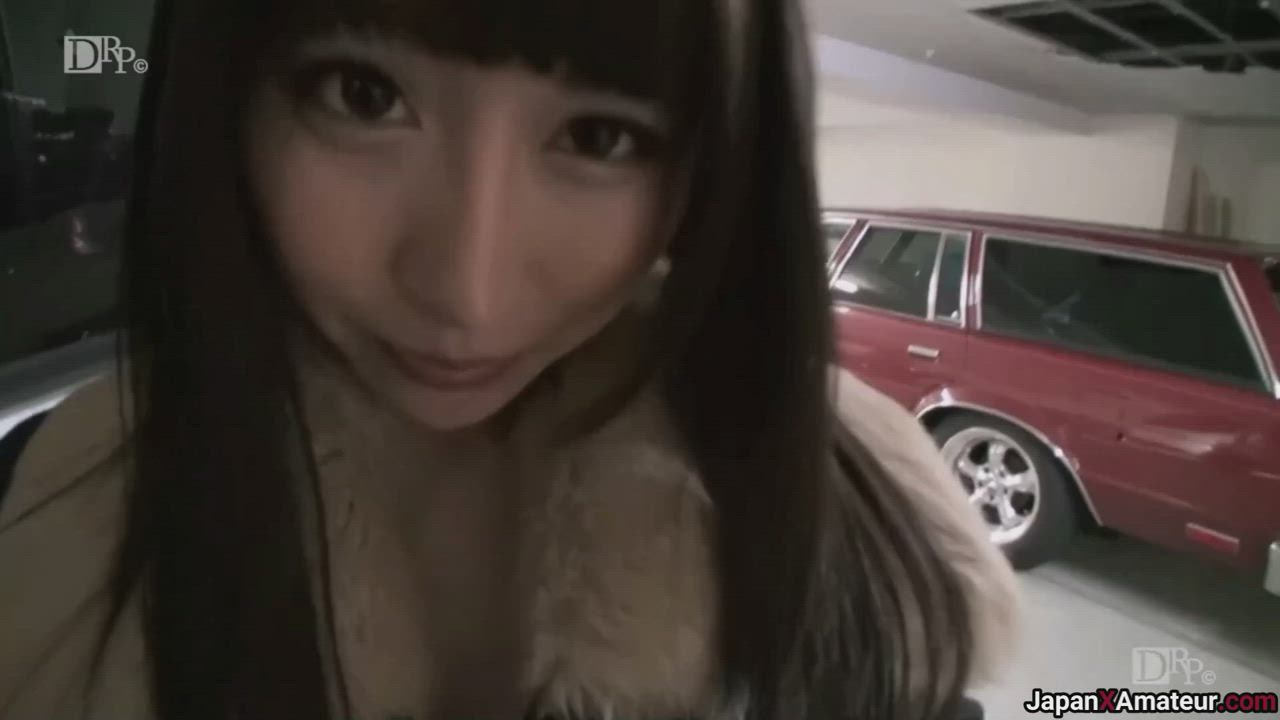 Japanese Girl Flashing Her Nice Tits Before Sucking Dick Inside A Parking Garage : video clip