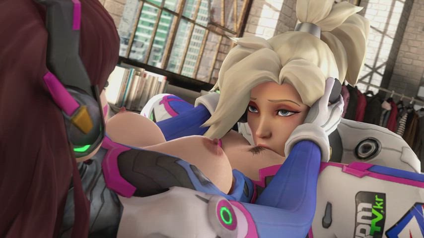 Mercy Licking D.Va's Pussy (ToastedMicrowave)[Overwatch] : video clip