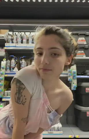 Who would fuck her right there in the store? : video clip