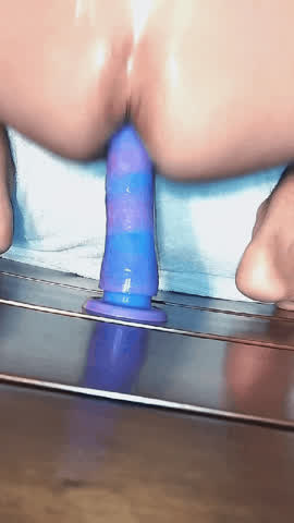 Anal Ass Spread Deep Penetration Dildo Gay Prostate Massage Sloppy Porn GIF by siliconexxx : video clip