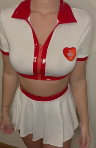 This nurse is coming to take a look at your dick : video clip