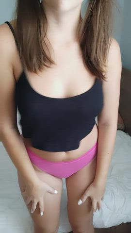 I hope you appreciate my perky tits bouncing for you [18F] : video clip