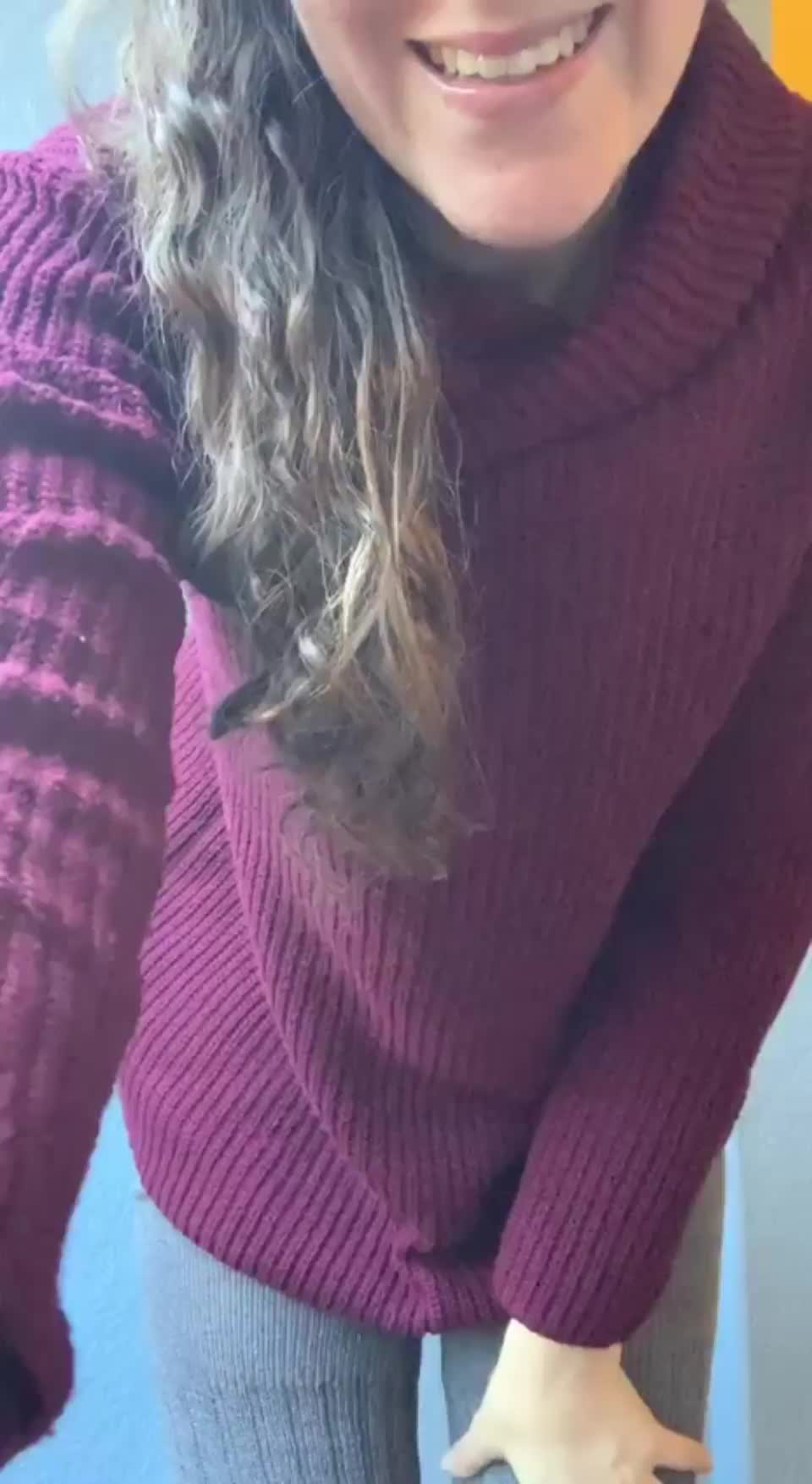 who's excited for sweater and thigh high season? : video clip