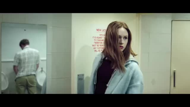 Karen Gillen getting pounded out by a stranger in a public bathroom : video clip