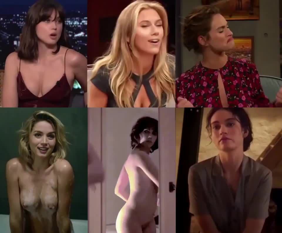 On each of these three sexy actresses, where would you finish? Ana De Armas, Scarlett Johansson and Lily James : video clip