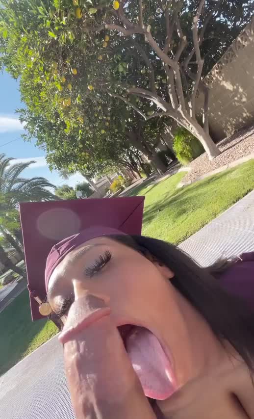 Her diploma isnt the only thing she received this day : video clip