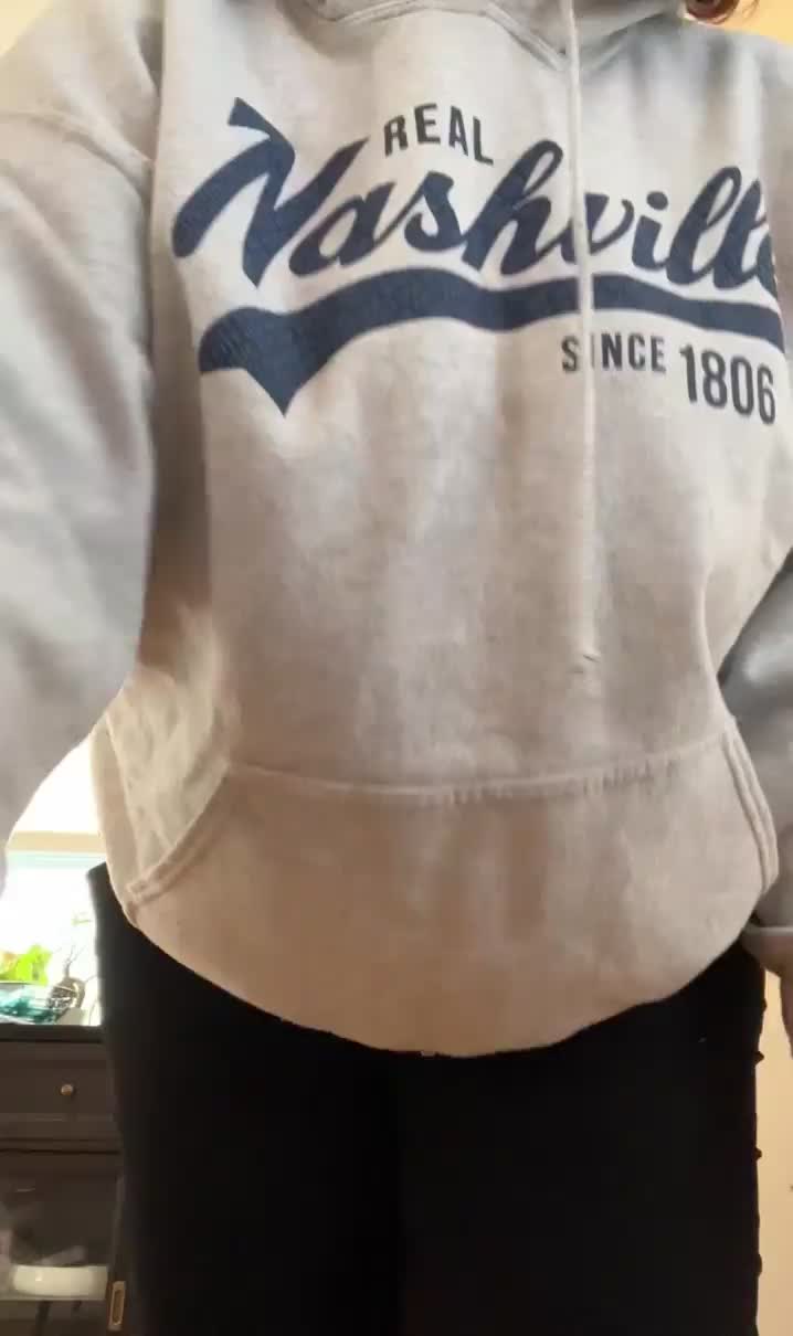 I wonder if the people at the grocery store knew what I was hiding under my hoodie?🙈 : video clip