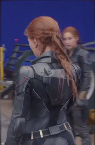 That fancy braid needs to get pulled as Scarlett Johansson gets fucked doggy style. : video clip