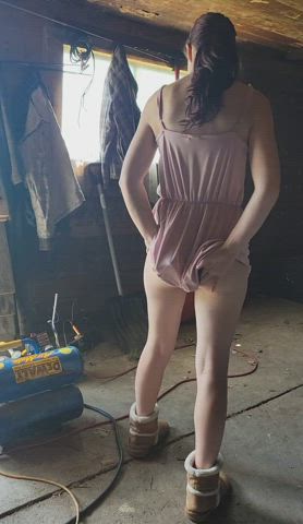 (f) this is how to say hi to men in the garage hehe : video clip