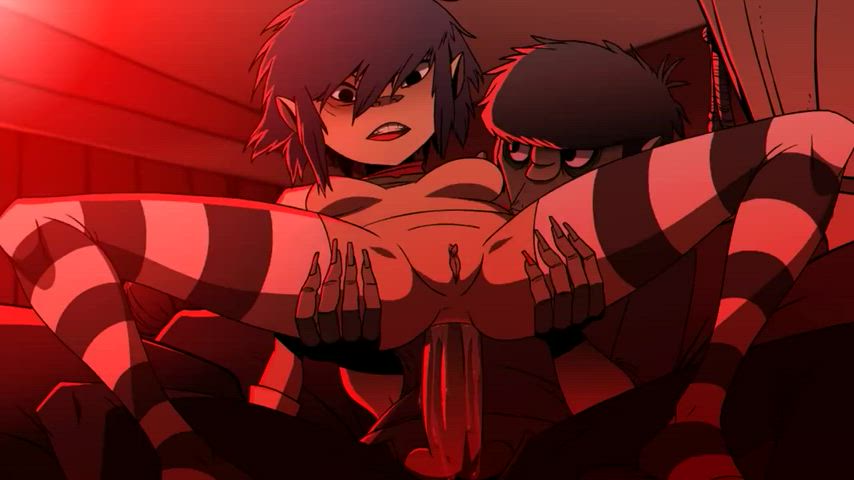 Noodle gets her ass loaded with cum (Gorillaz) [Zone] : video clip
