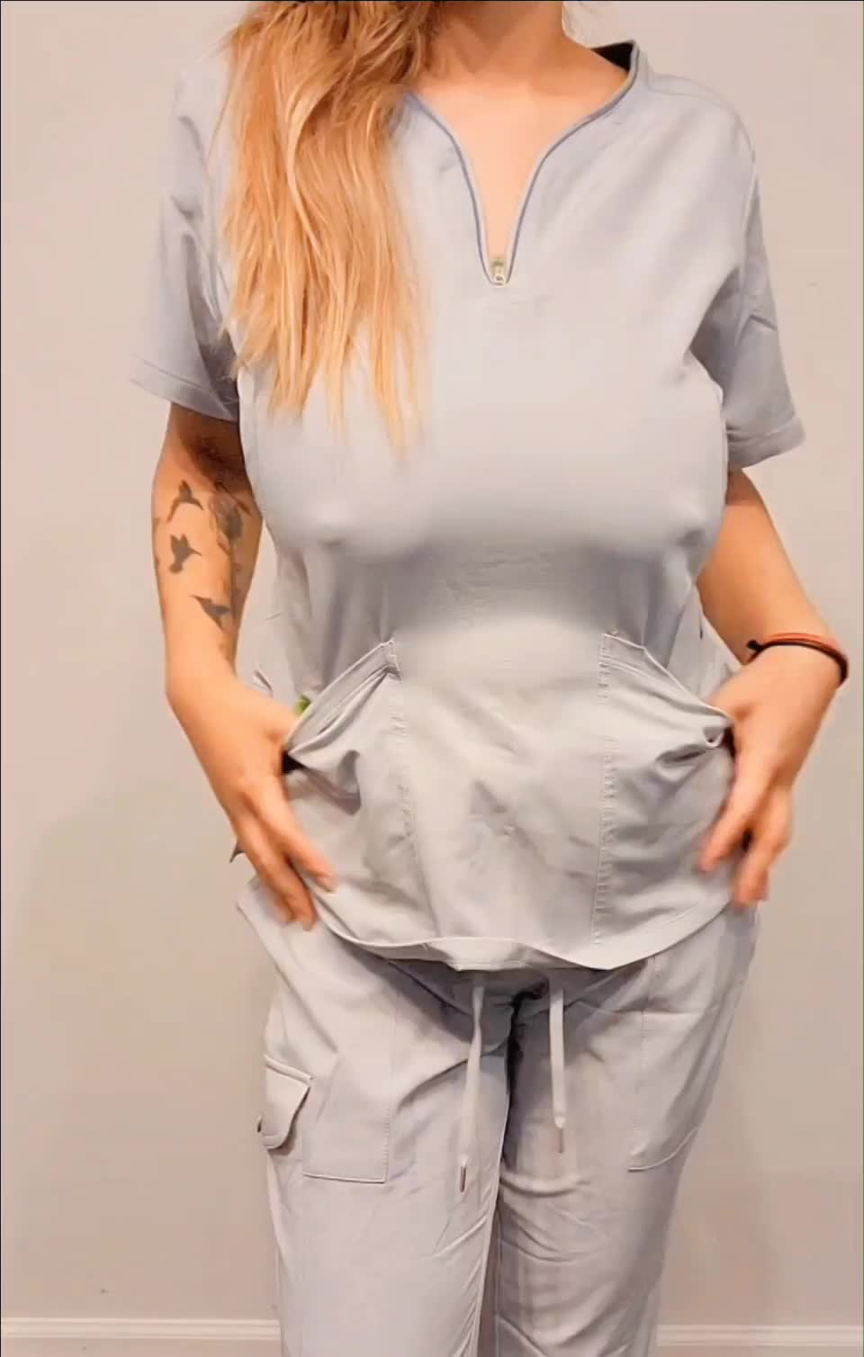 Nurse! Lol I would hear that a lot more if I work braless : video clip