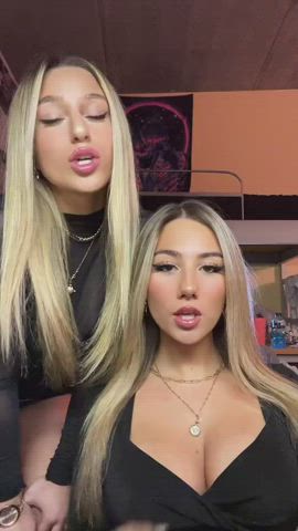 gooning and leaking for college blonde tiktok sluts : video clip