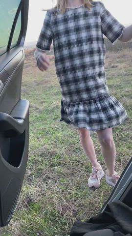 Wind plus skirt = your strong dick hehe : video clip