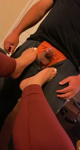How I greet him after he’s had a long day at work 🦶🏼🍆🥜 : video clip