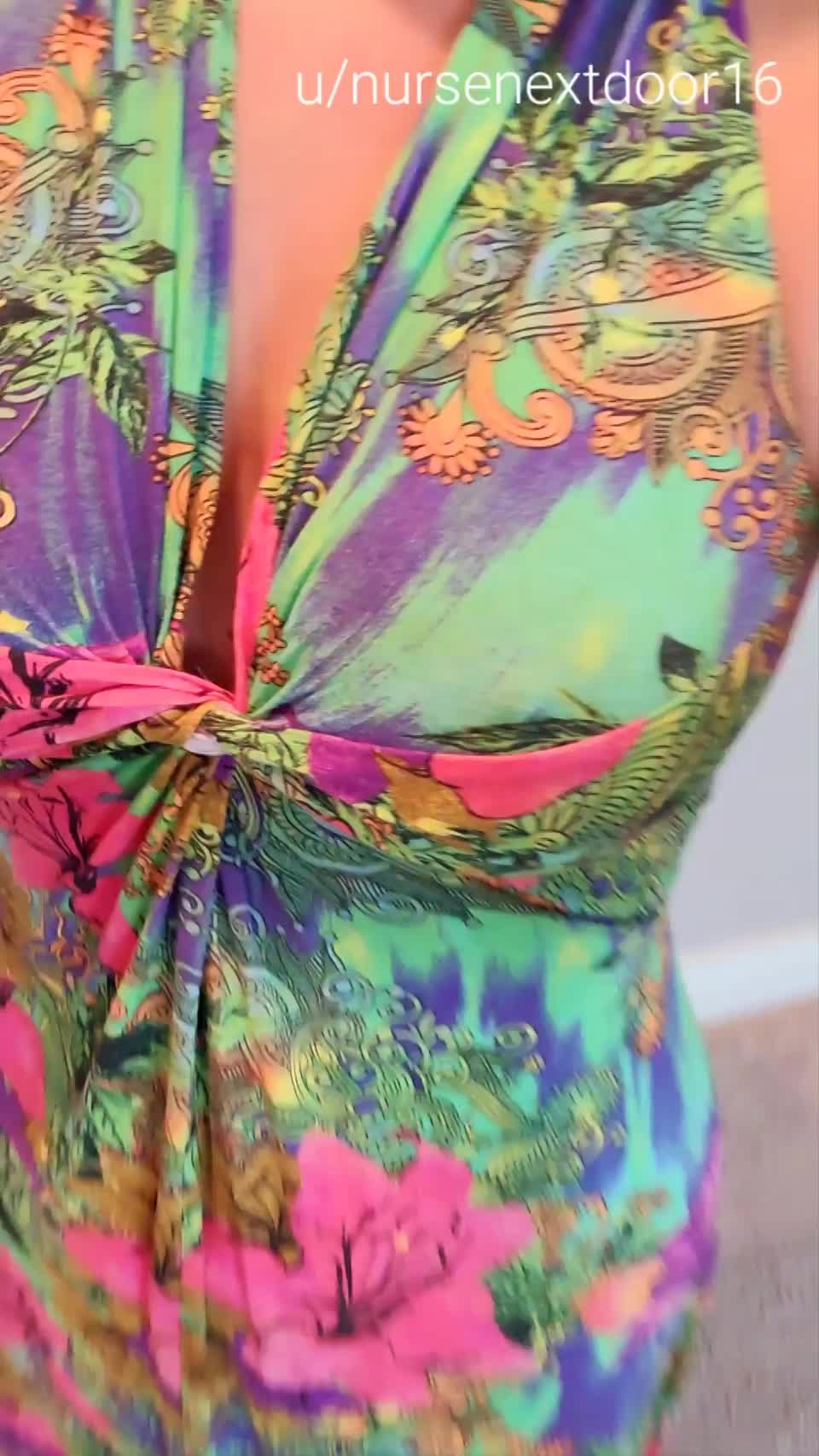 I love how this sundress makes my boobs bounce, especially when I go down the stairs haha : video clip
