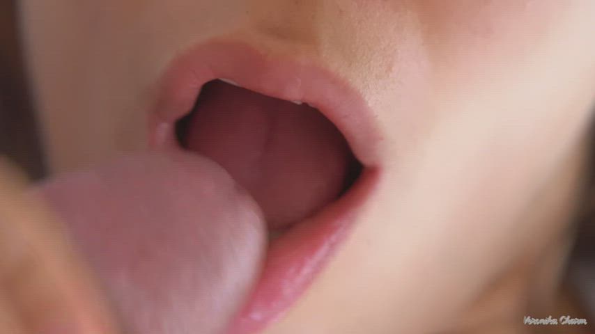 Her Sensual Lips & Tongue Make Him Cum In Mouth (by Veronika Charm) : video clip