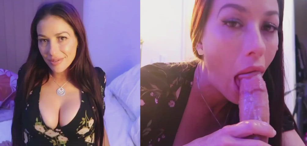 OMG this was only 2 minutes difference! I love making a wet mess on cock 💦🍆💋 : video clip