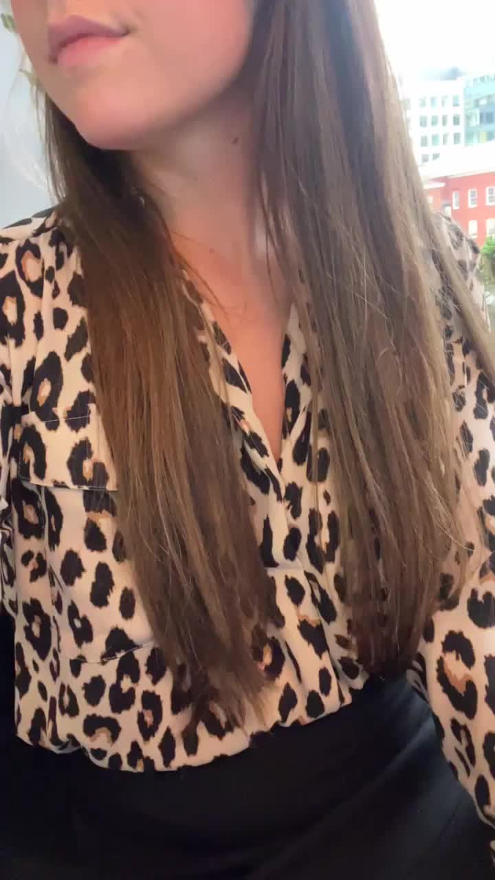I don’t usually wear panties to work, but they matched my blouse [gif] : video clip