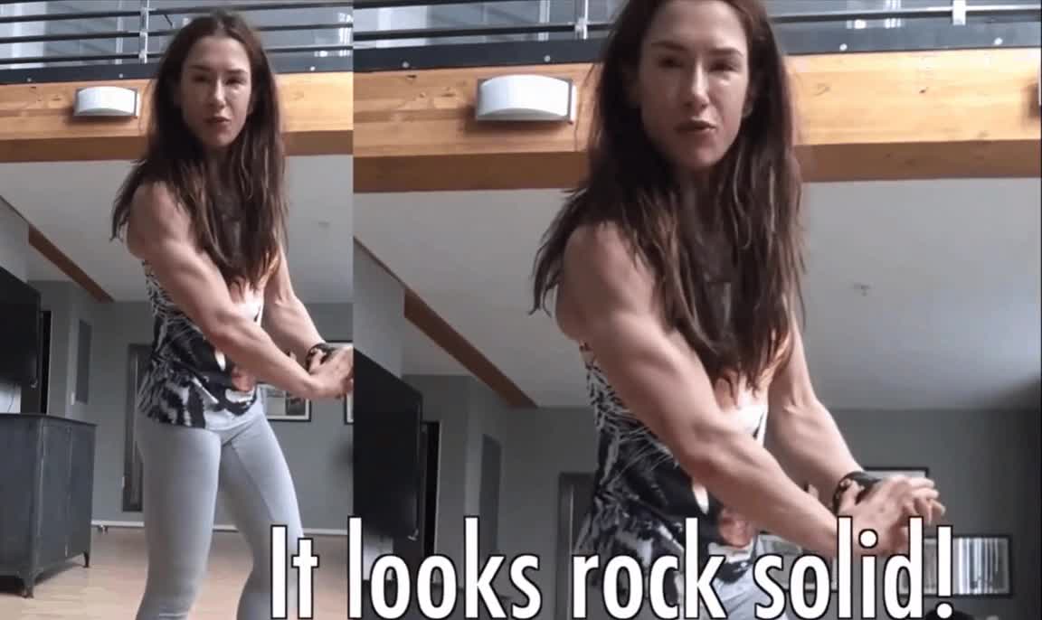 Pauline Nordin explains the 'flexed' and 'relaxed' muscles : video clip