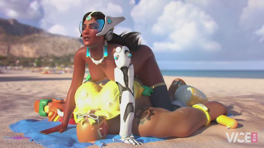 Symmetra riding Torb (vicer34) [Overwatch] : video clip