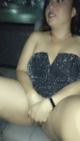 In the backseat with my Big Tits out and maybe a little more on Girls Night Out : video clip