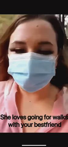 wearing mask with cum in her mouth and condom on her face (NEED NAME/sauce) : video clip