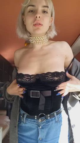 Do you want to lick my pale tits? : video clip