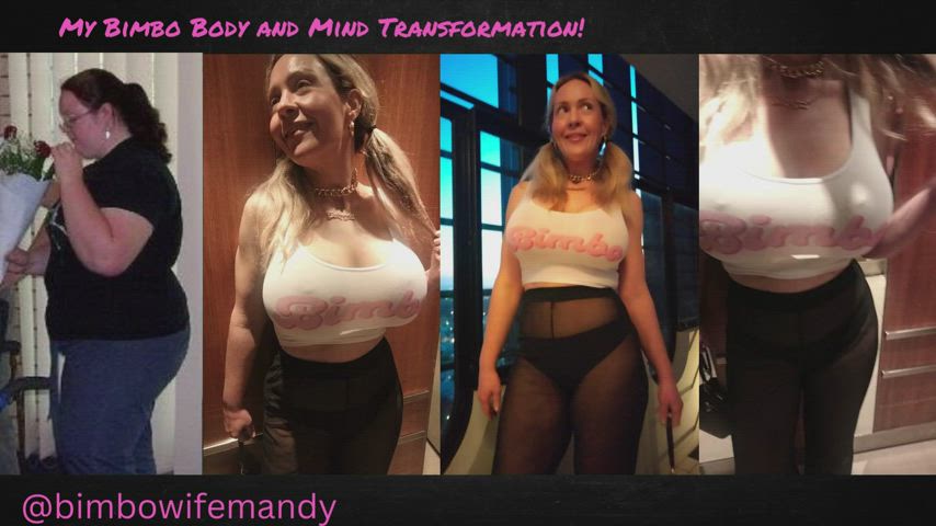 Went out in public for the first time declaring I am a BIMBO - 37F MILF Bimbo transformation (1650cc implants, fillers, Bimbo Hypno, etc) : video clip