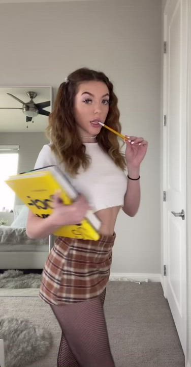 I’m a senior in highschool and youre my teacher. 🥵 My 18th birthday was yesterday and I show up at your house like this…what do you do? 🤪 : video clip