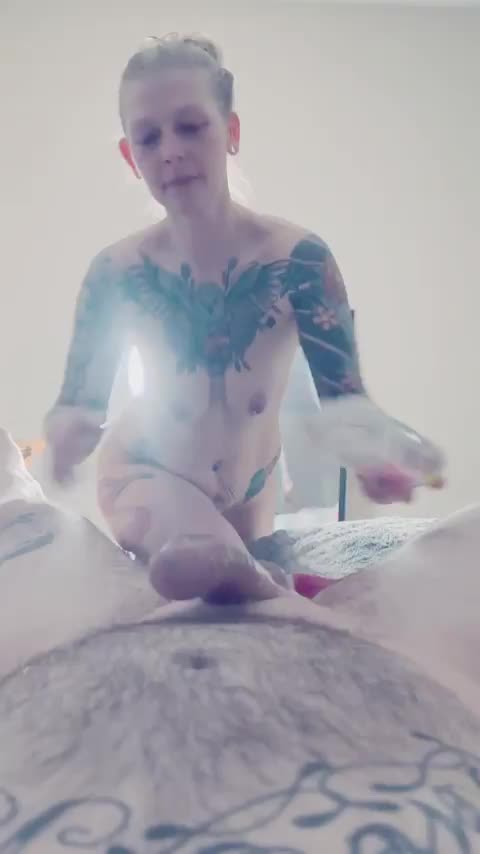 Love feeling his dick throb in my hands : video clip