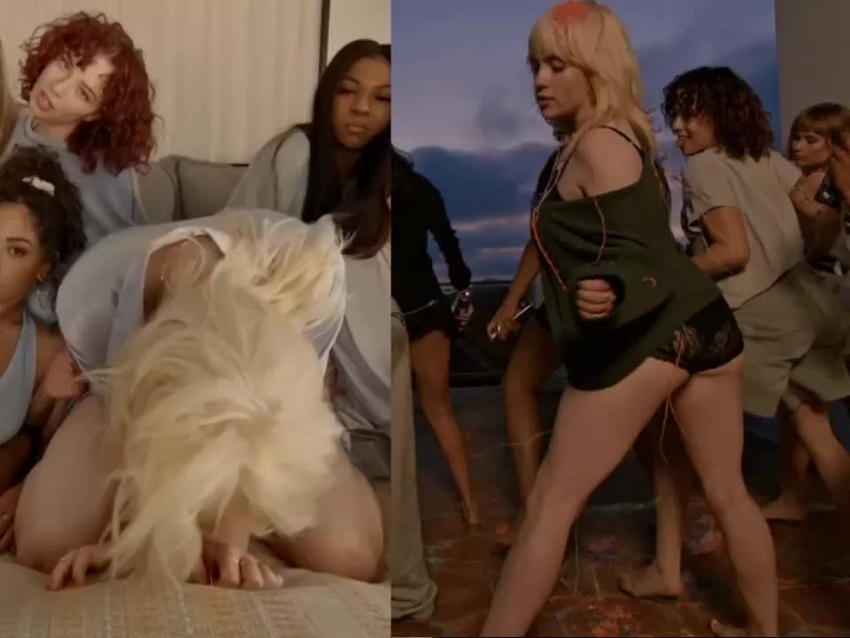 Billie Eilish's huge tits and shaking her ass : video clip