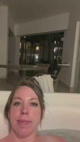 Think the hotel expected me to use the patio jacuzzi naked? [gif] : video clip