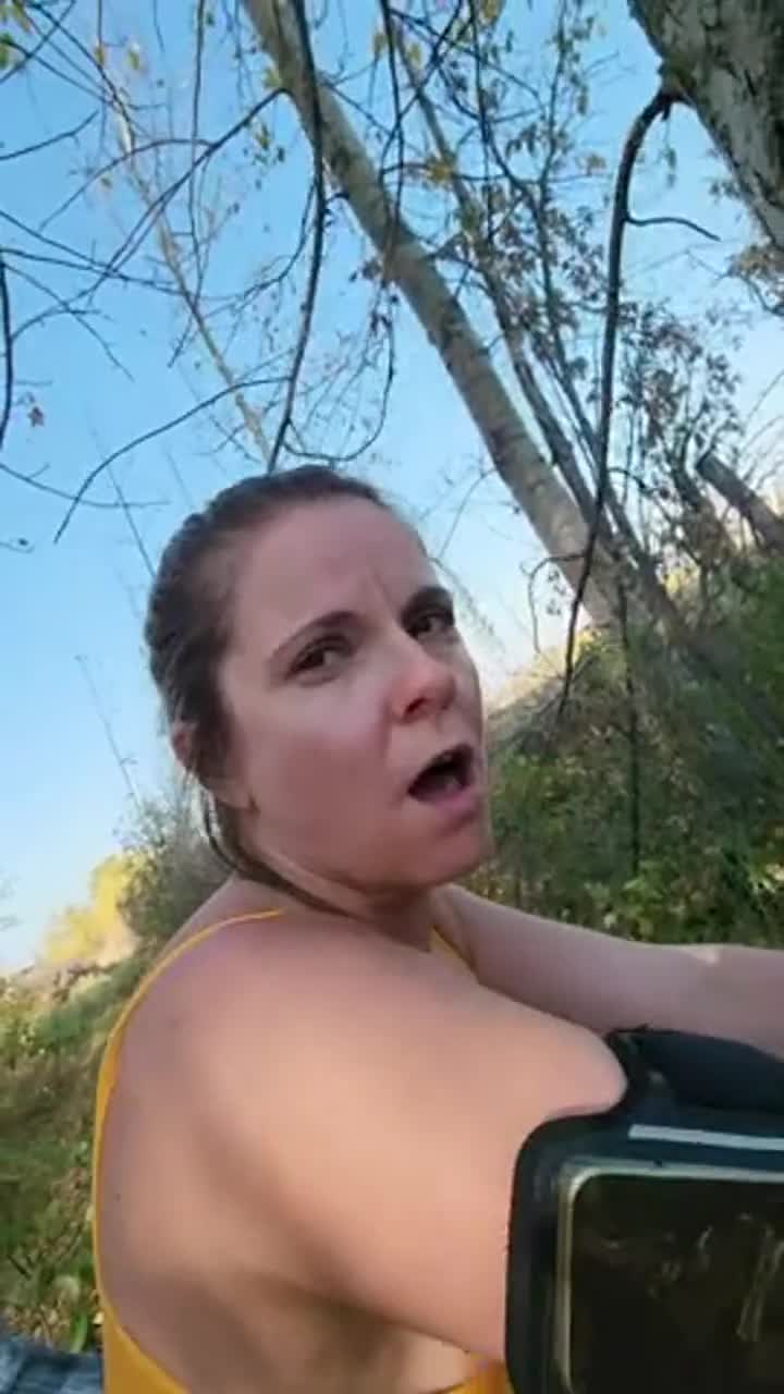 getting my petite body fucked on the jogging trail : video clip